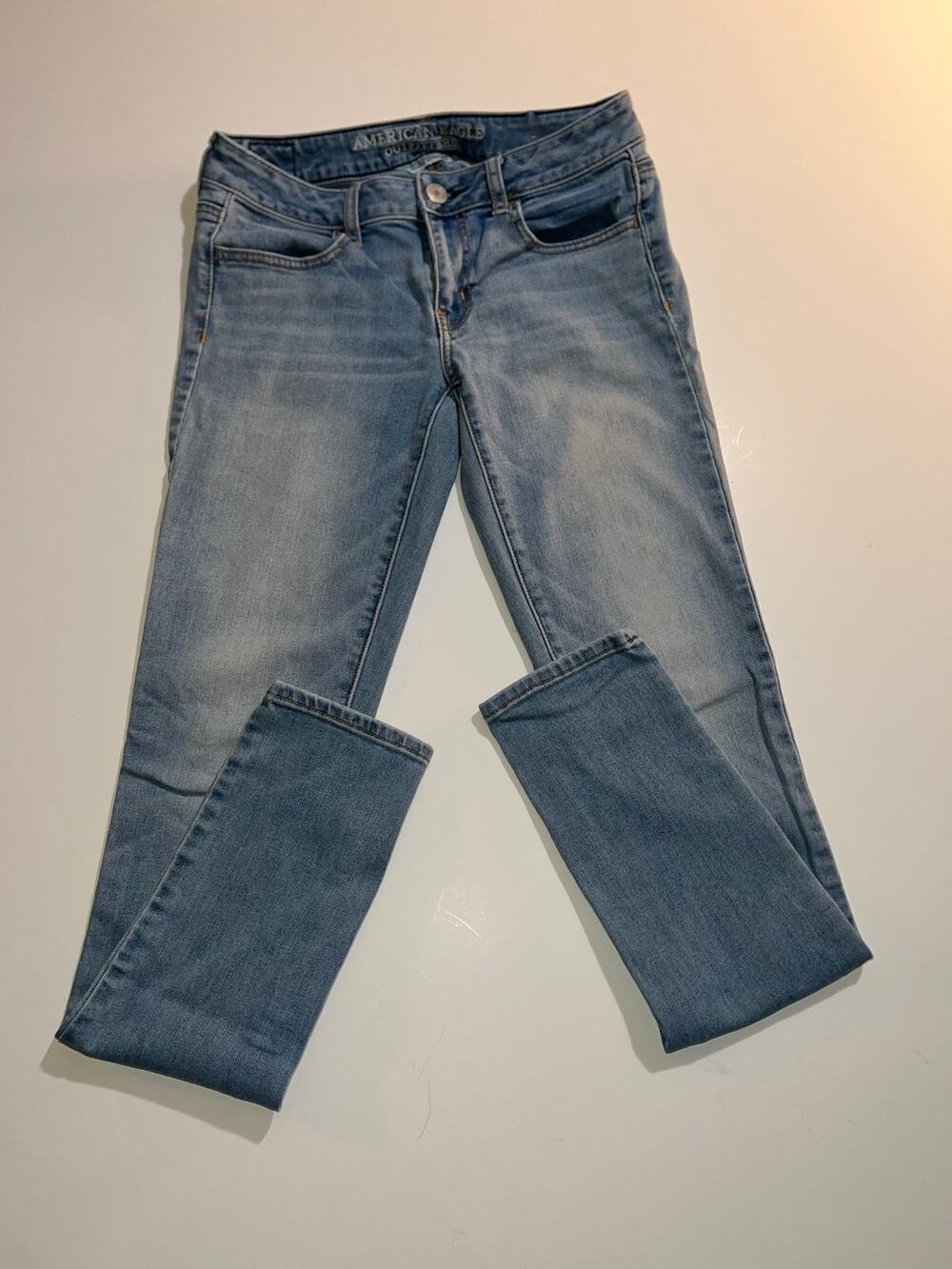 American Eagle outfitters women’s super stretch blue jeans jegging - Picture 1 of 11